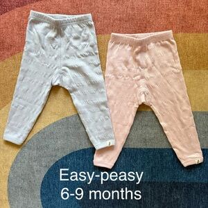 Easy-peasy Baby Pants Set in Pink and blue (bundle of 2)